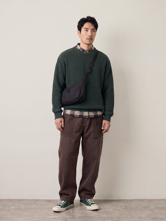 KUWALLA - Vintage Knit Crewneck Pullover Sweater - Scarab
