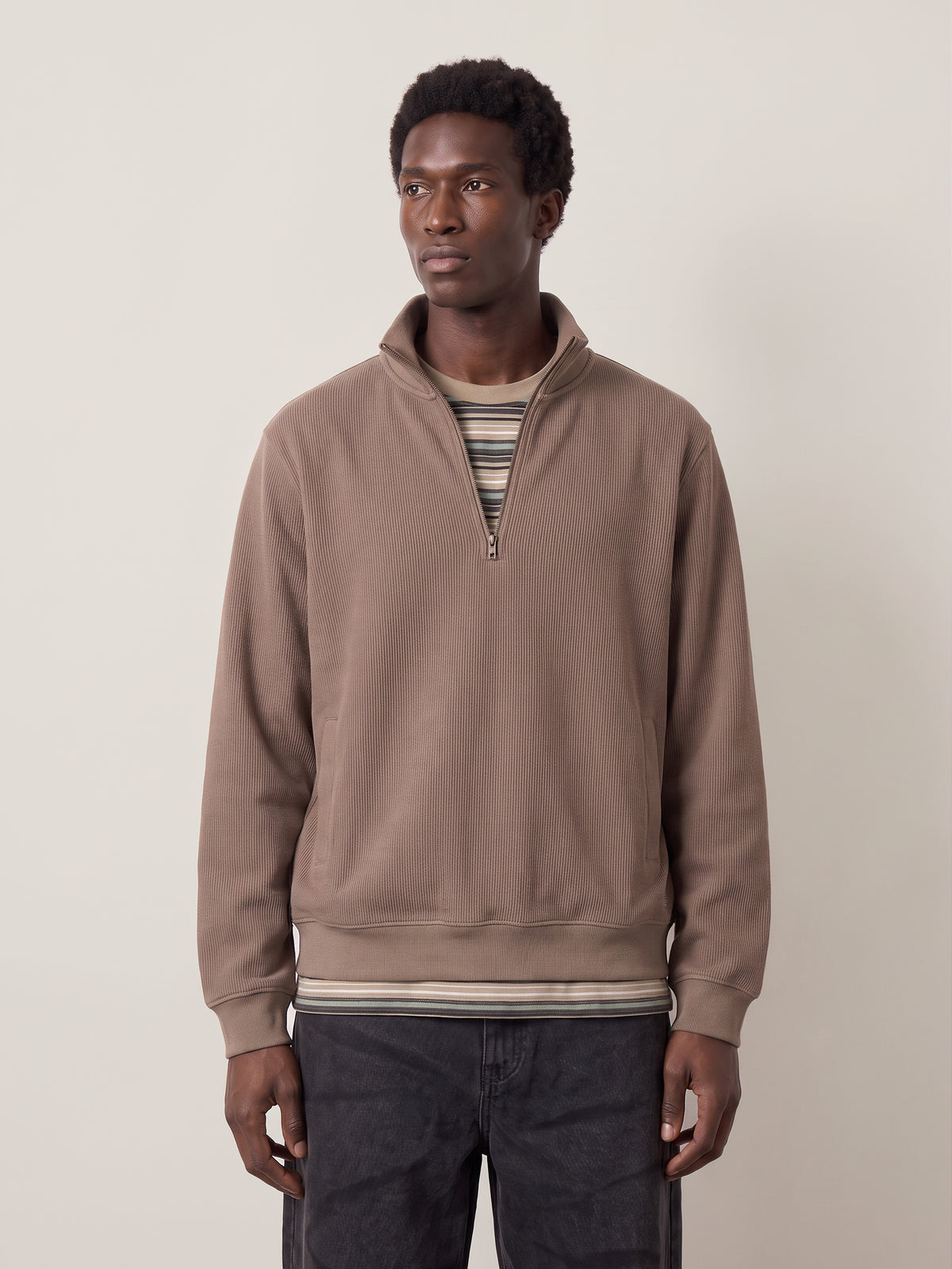KUWALLA - Chenille Quarter-Zip Pullover - 