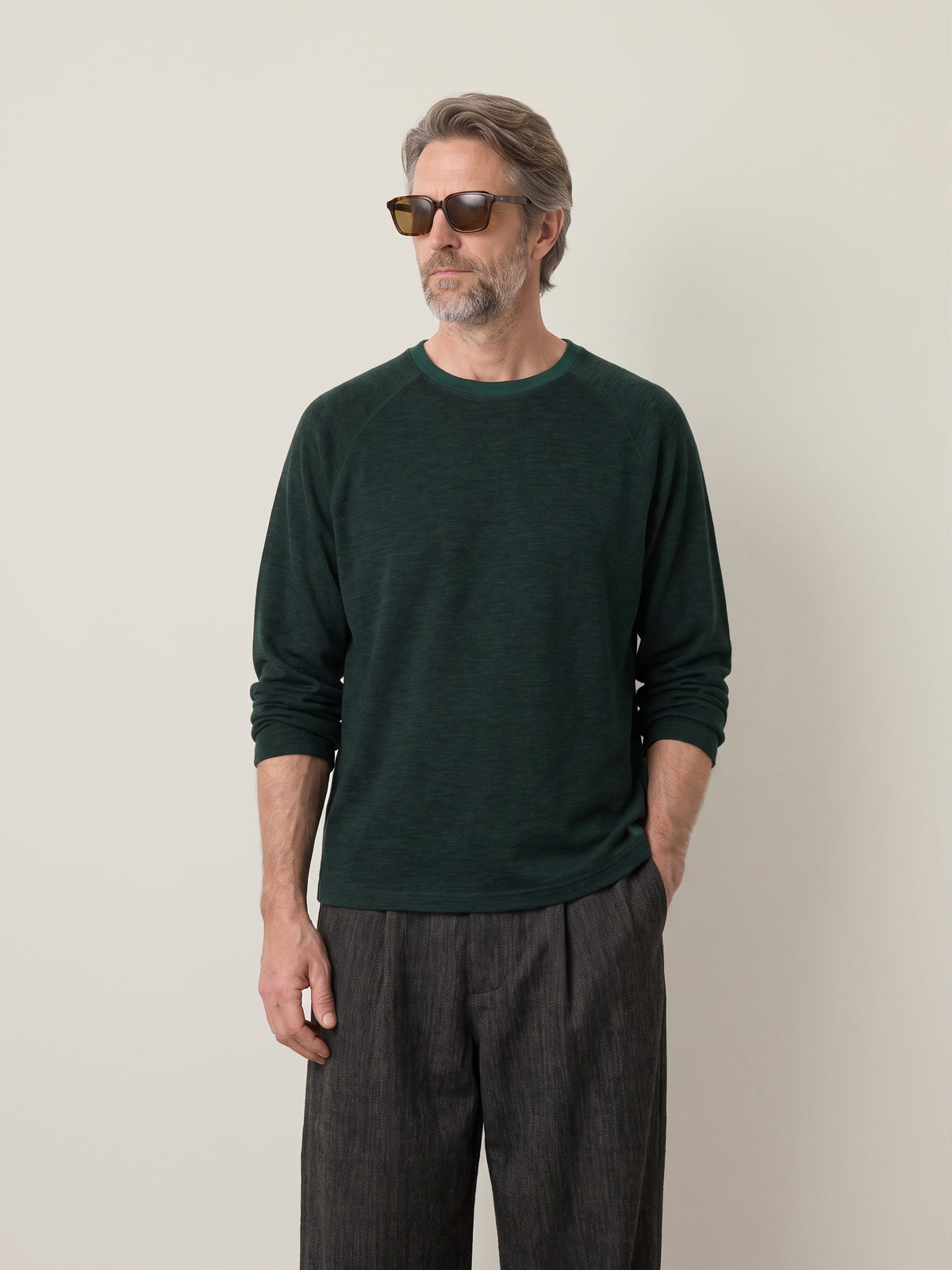 KUWALLA - Marled Thermal Longsleeve Top - 