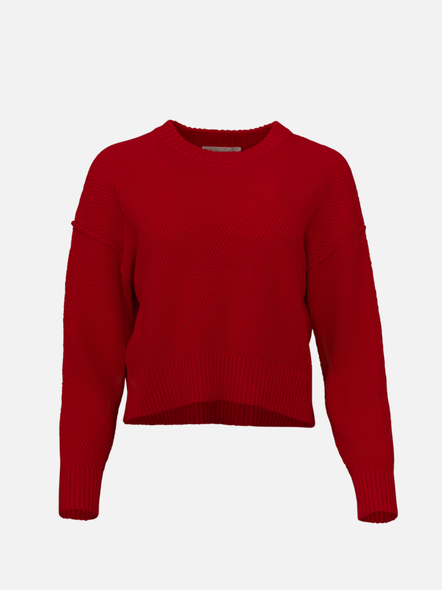 MONK & LOU - Kya Crewneck Pullover - Red Cherry