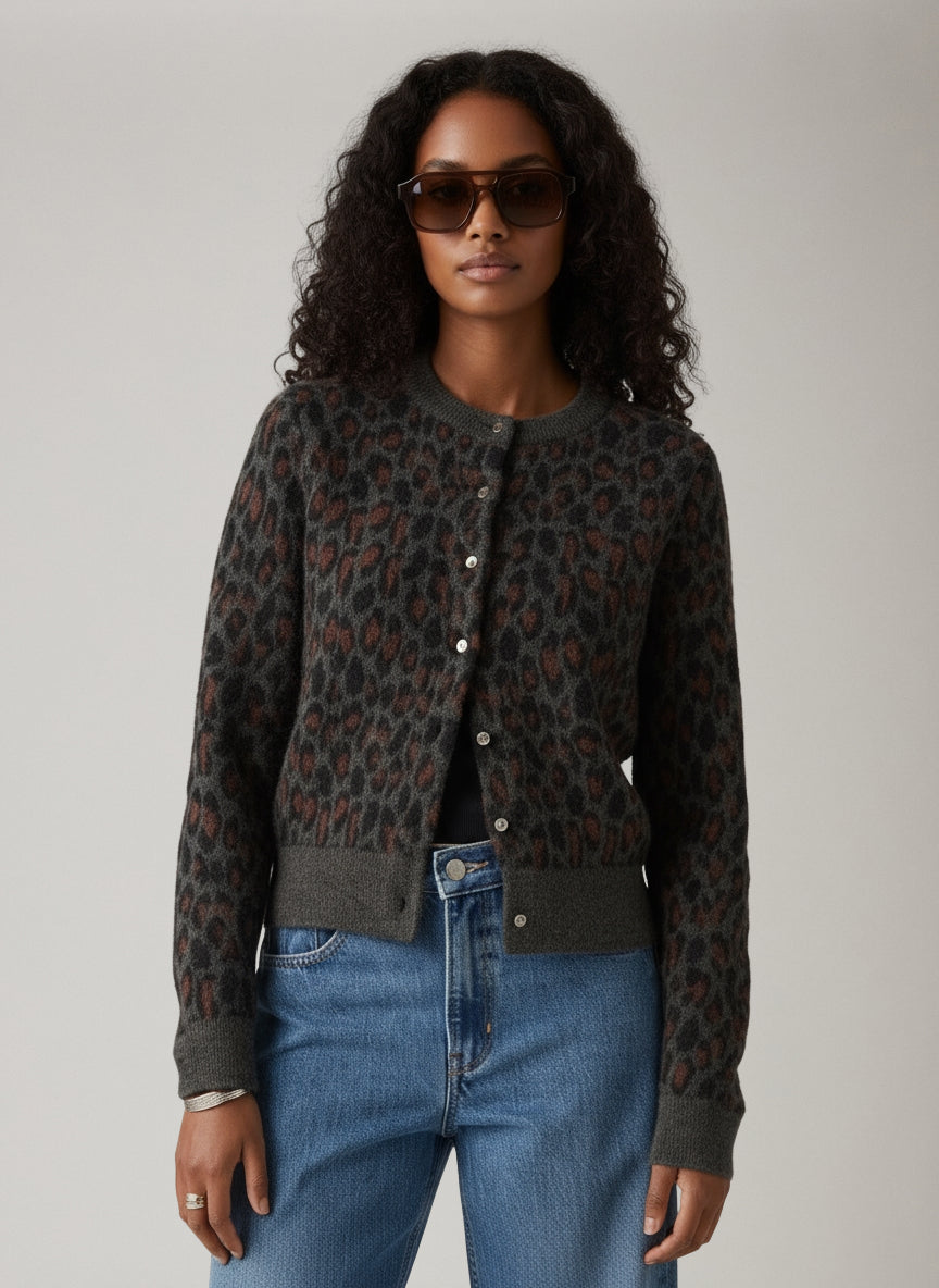 LEVI'S - Tara Wooly Leopard Cardigan - 