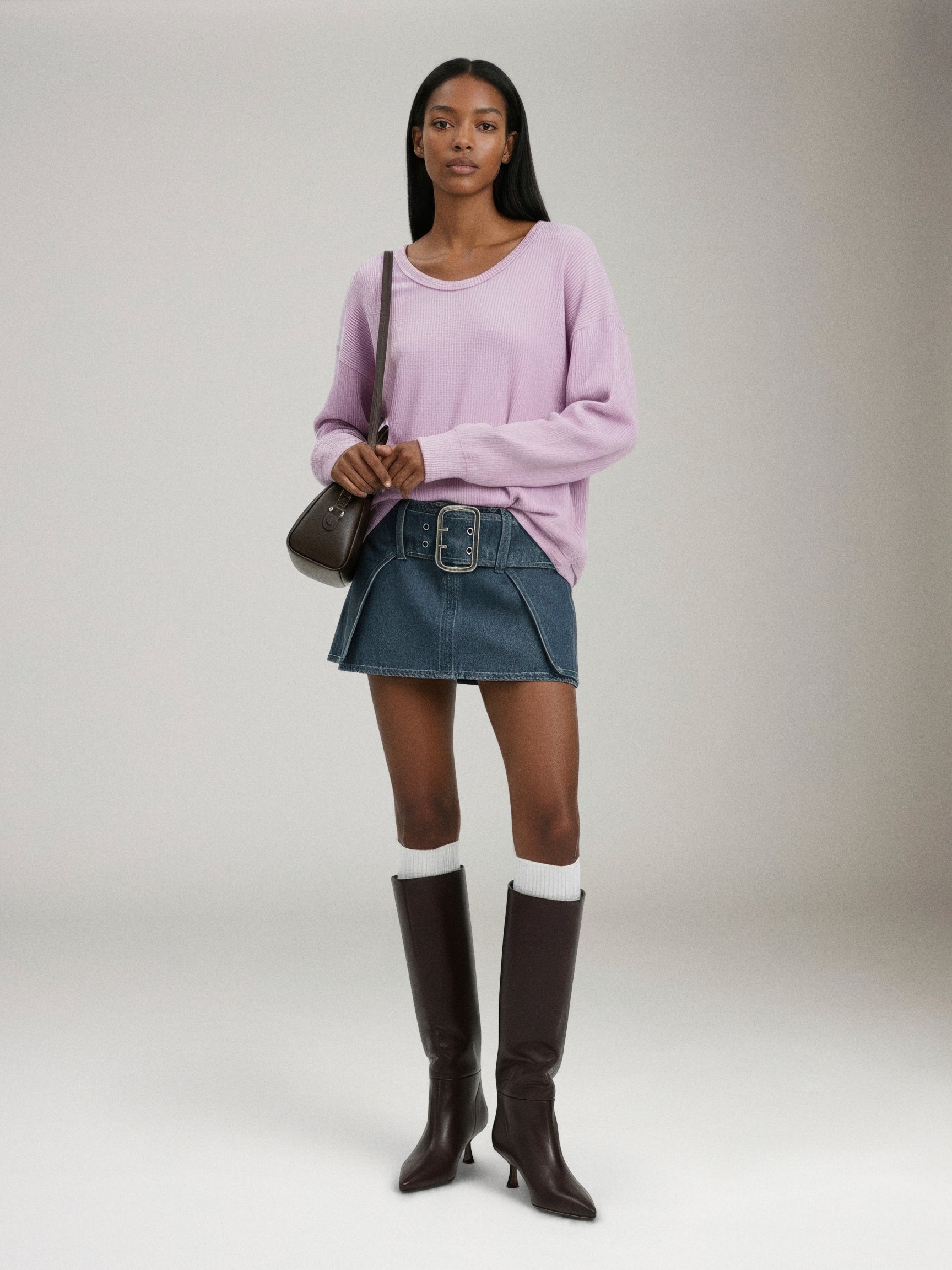 FREE PEOPLE - Coast 2 Coast Thermal Top - Blush Lilac