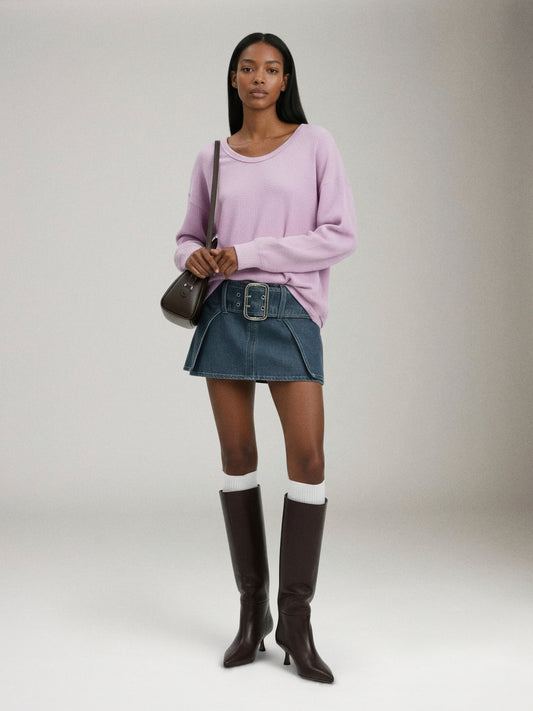 FREE PEOPLE - Coast 2 Coast Thermal Top - Blush Lilac