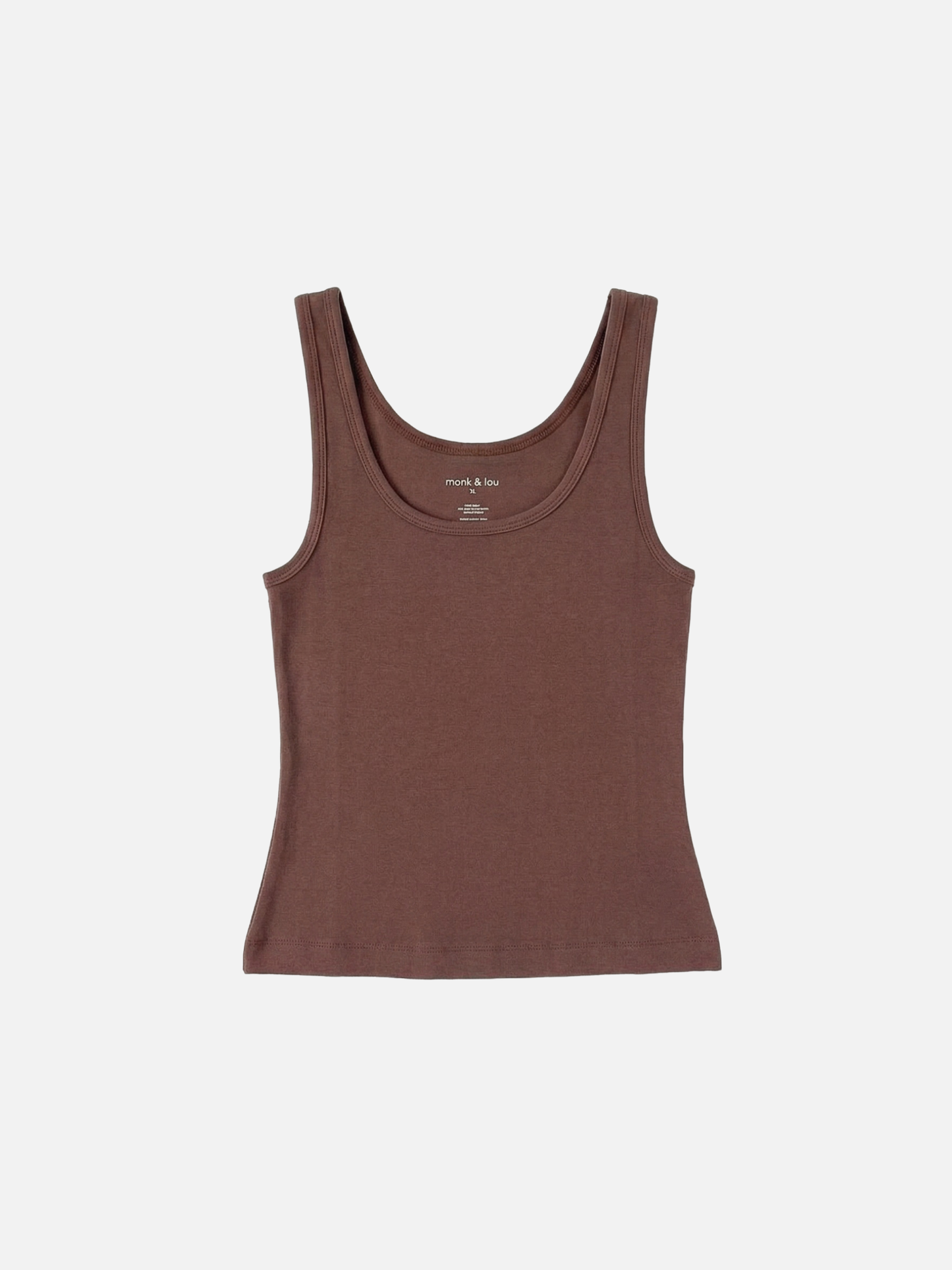 MONK & LOU - Lisbon Tank Top - Fudge Brownie