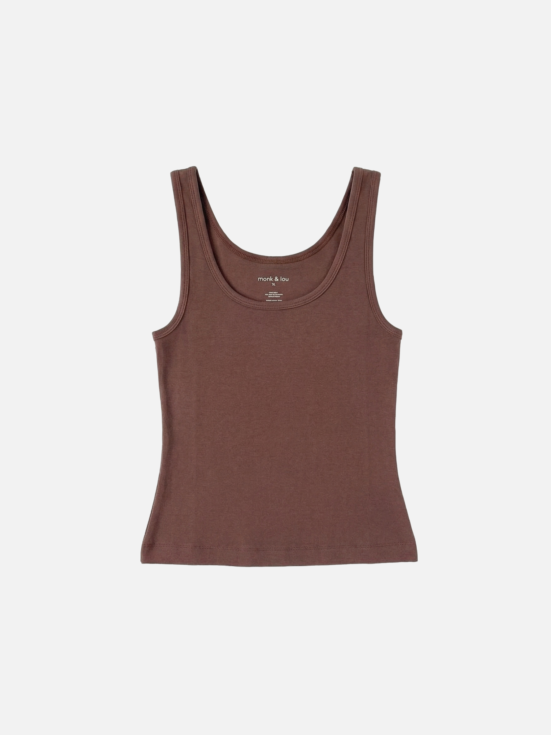 MONK & LOU - Lisbon Tank Top - Fudge Brownie