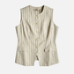 PROPAGANDA - Lorna Stripe Long Vest - 
