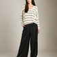 LOVEFINN - Stripe Boxy Long Sleeve Top - 