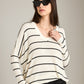 LOVEFINN - Stripe Boxy Long Sleeve Top - 