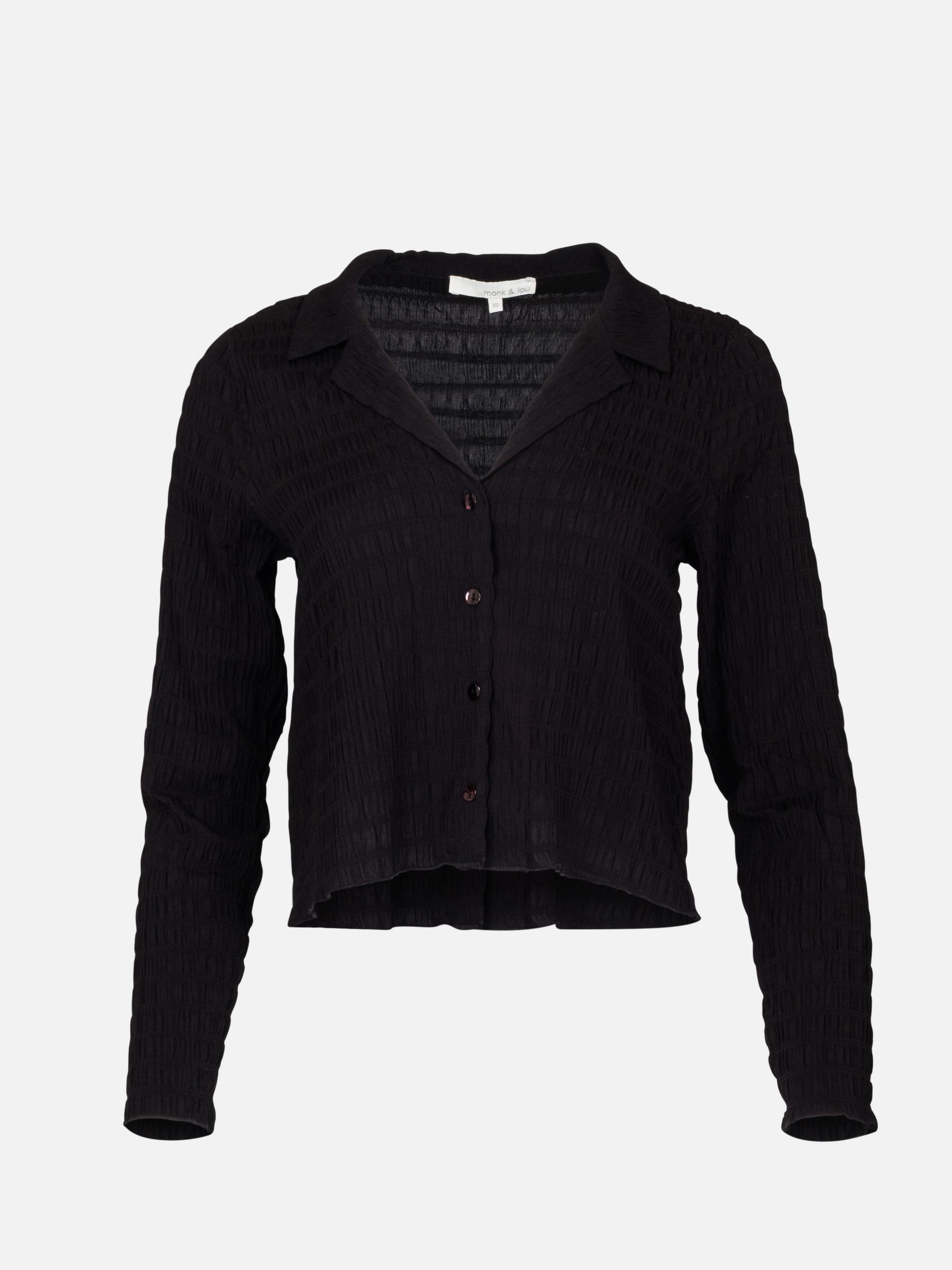 MONK & LOU - Textured Lula Shirt - Black