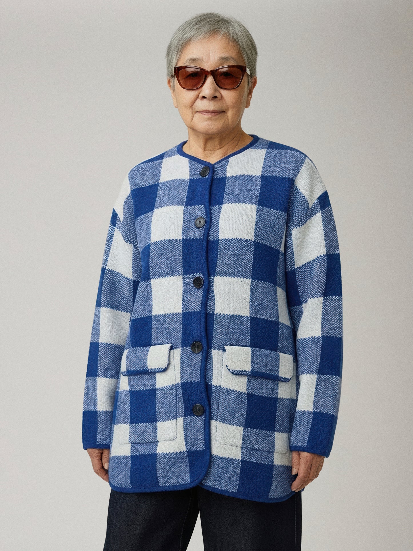 JOHN & JENN - Jones Plaid Long Cardigan - 