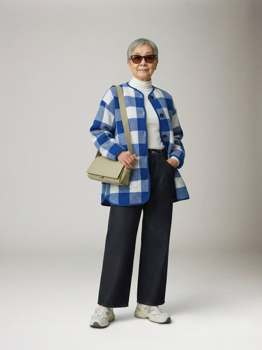 Jones Plaid Long Cardigan