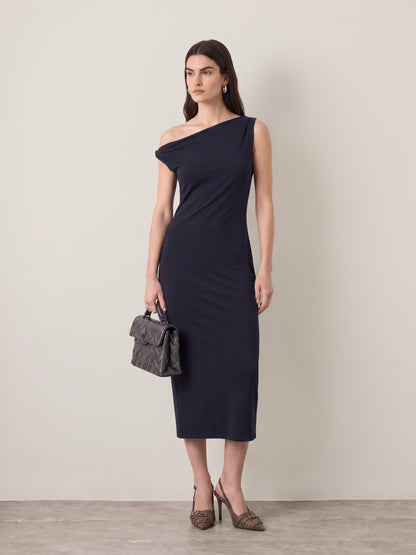 LOVEFINN - Off Shoulder Maxi Dress - Navy