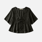 PROPAGANDA - Margo Double Tie Blouse - Black