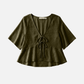 PROPAGANDA - Margo Double Tie Blouse - Spruce