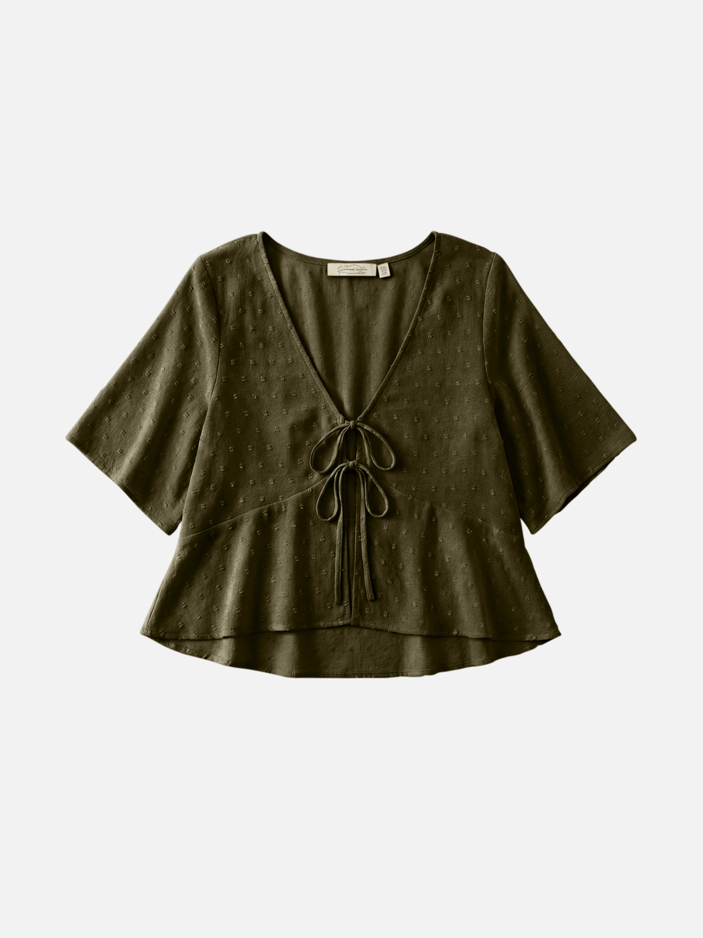 PROPAGANDA - Margo Double Tie Blouse - Spruce