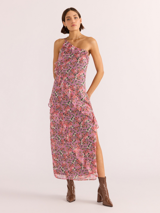MINKPINK-Amelia Ruffle Maxi Dress-Ditsy Floral