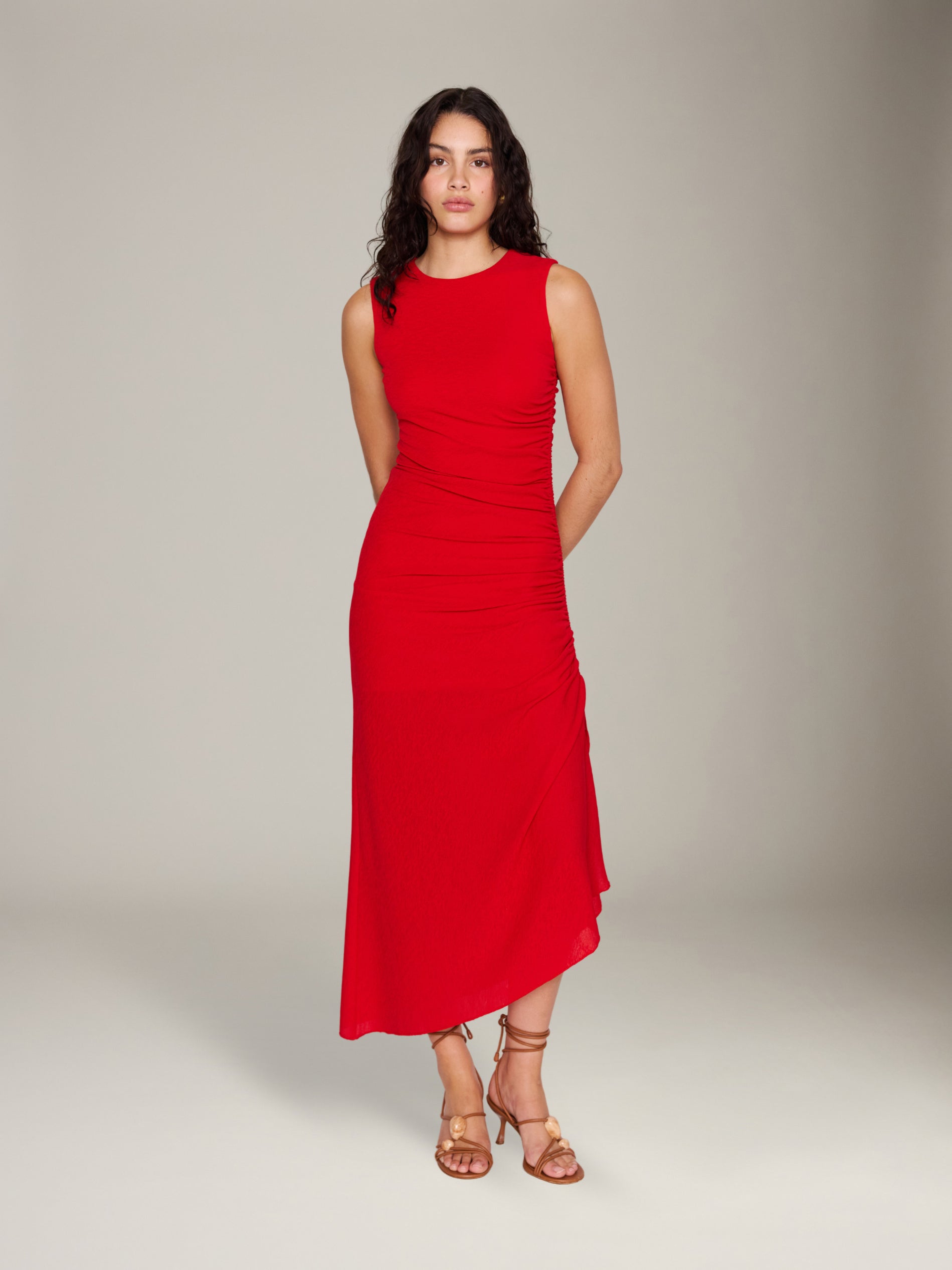 minkpink leather dress Rosa Drawstring Midi Dress – PLENTY
