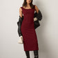MONK & LOU - Gloria Dress - Dark Berry
