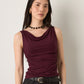 MONK & LOU - Hazel Cowl Neck Shell - 