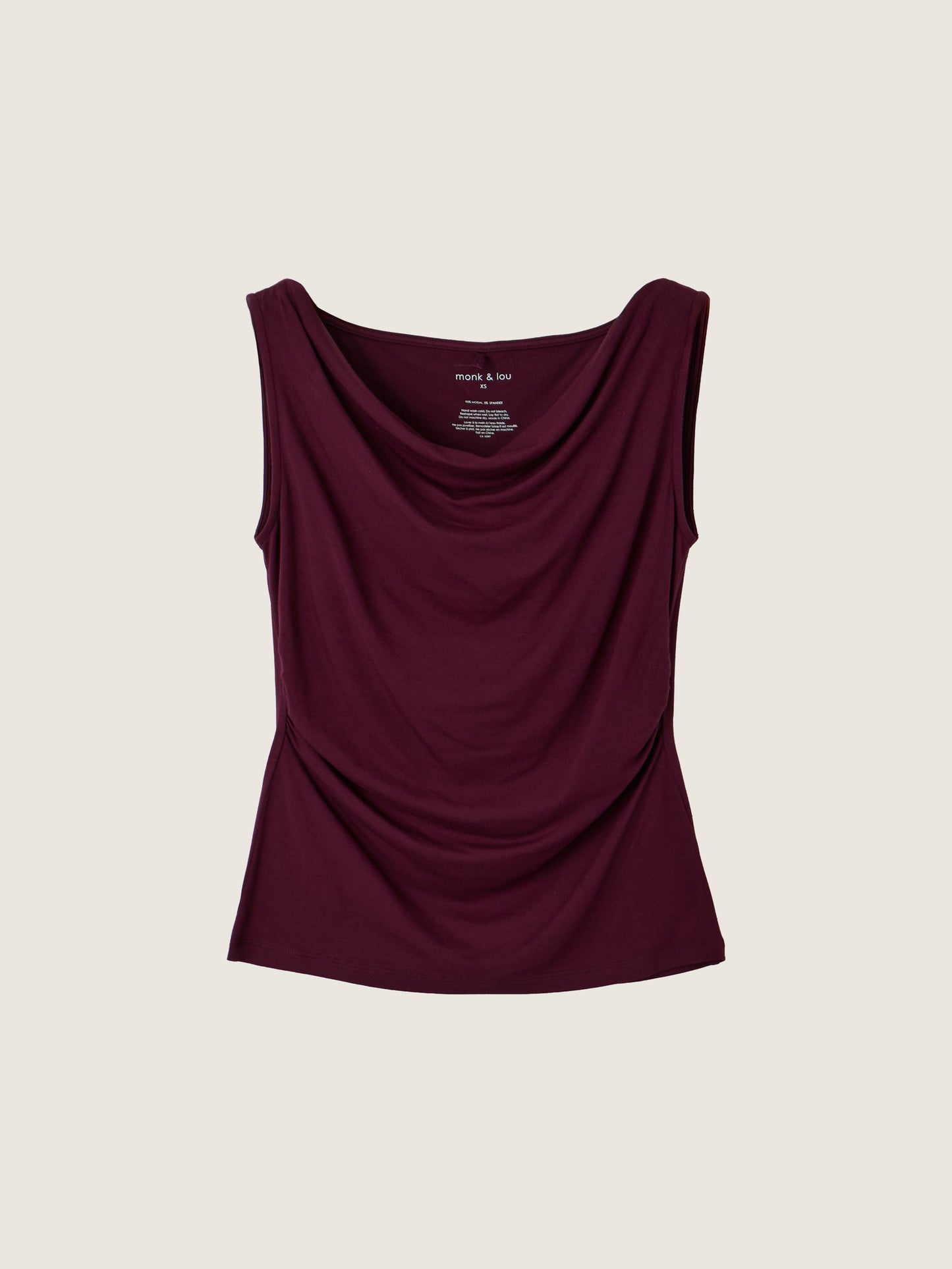 MONK & LOU - Hazel Cowl Neck Shell - 