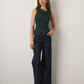 MONK & LOU - Hazel Cowl Neck Shell - Dark Green