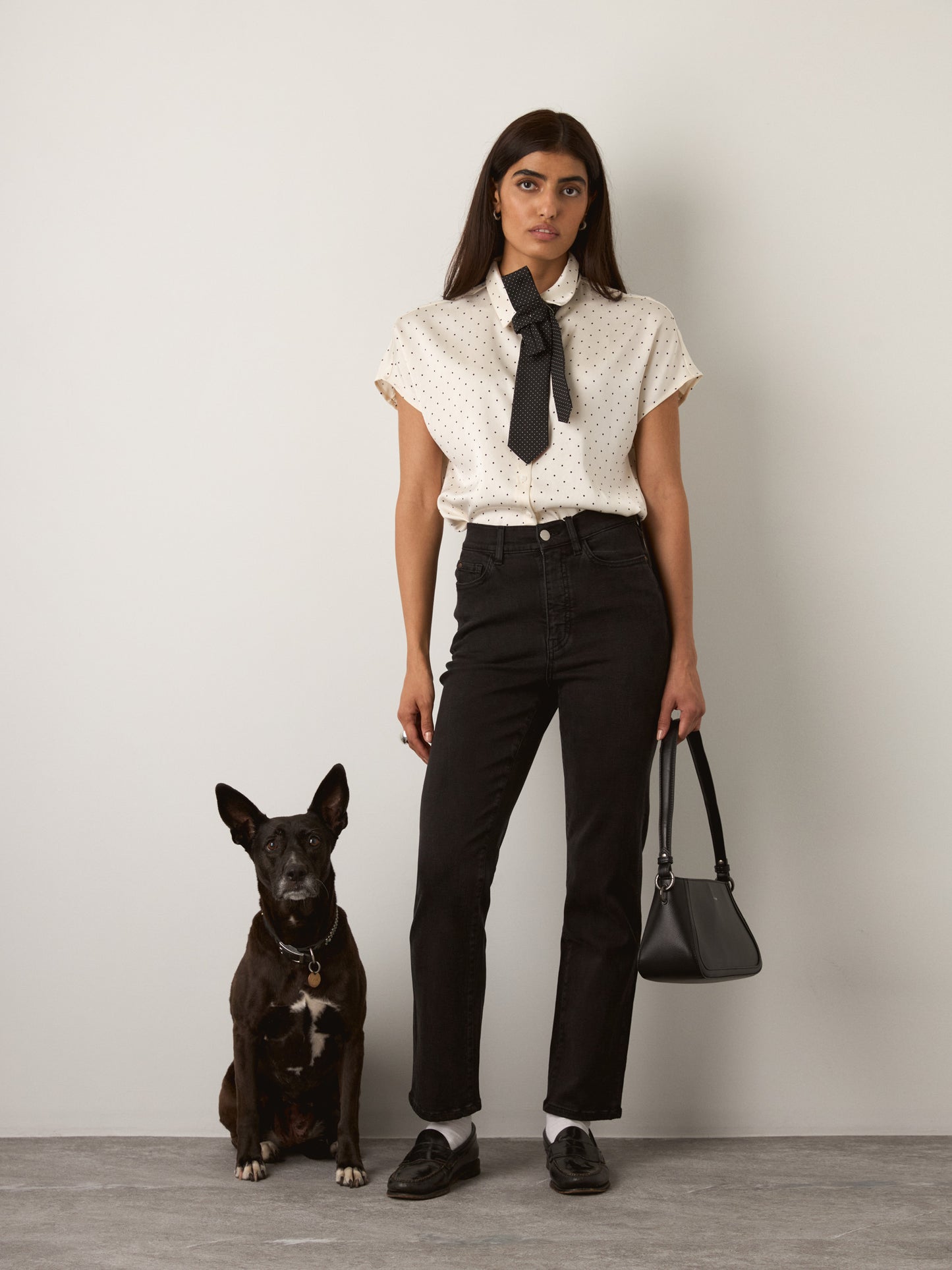 MONK & LOU - Monica Blouse - Cream Dot