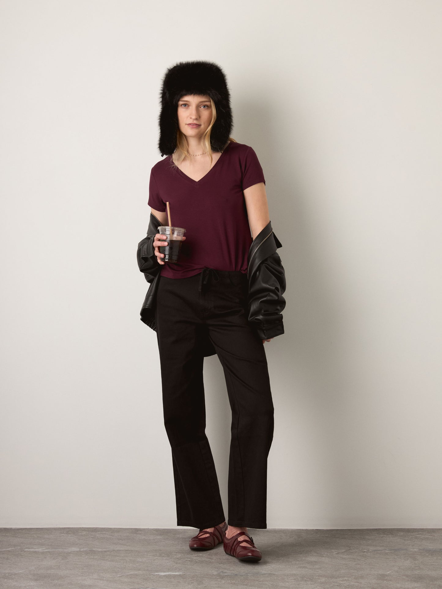 MONK & LOU - Morgan T-Shirt - Acai Berry