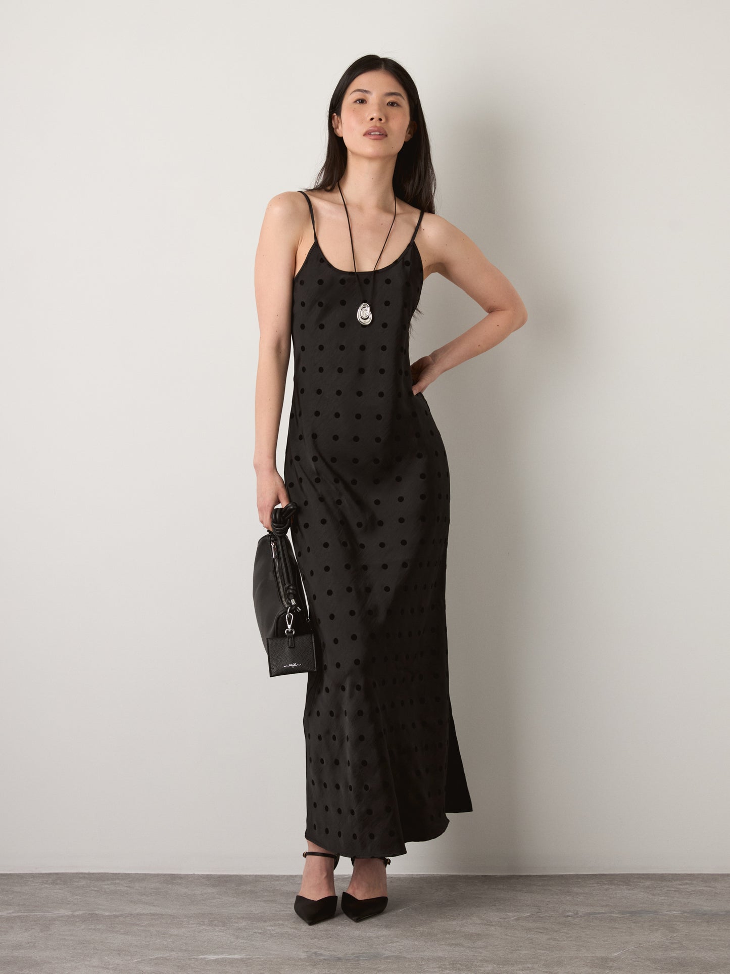 MONK & LOU - Tata Slip Dress - Black Dot