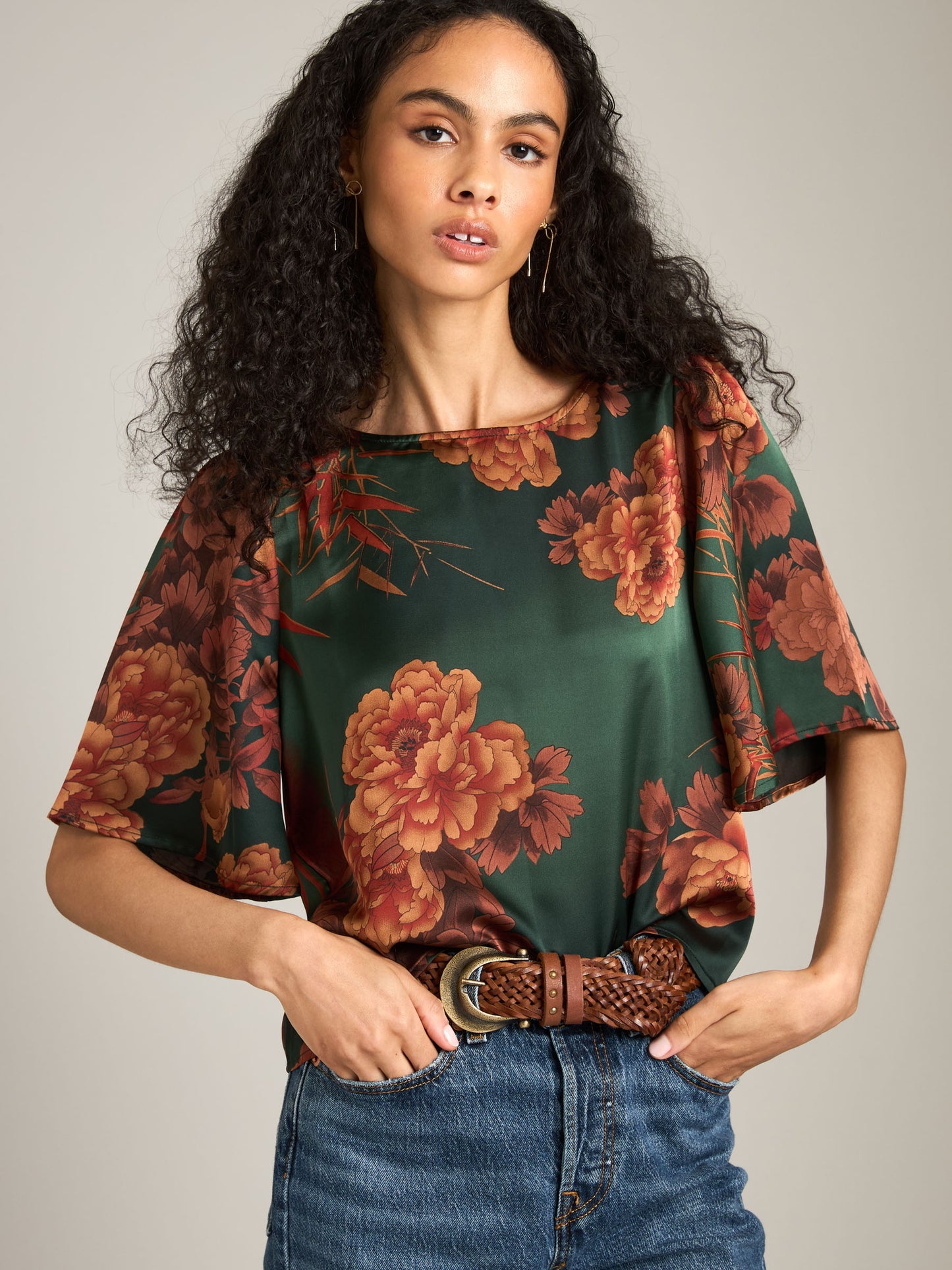 MONK & LOU - Adair Floral Print Blouse - 