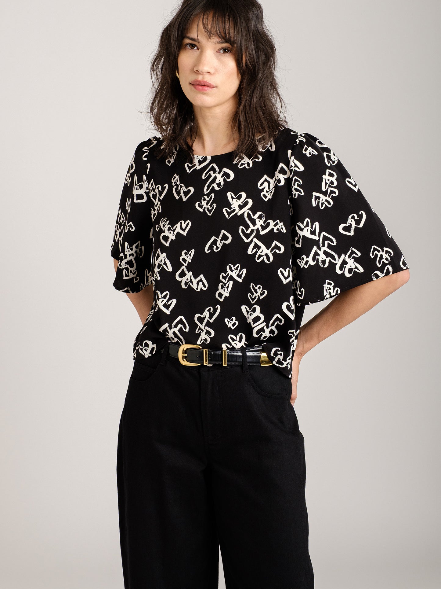 MONK & LOU - Printed Adair Blouse - 
