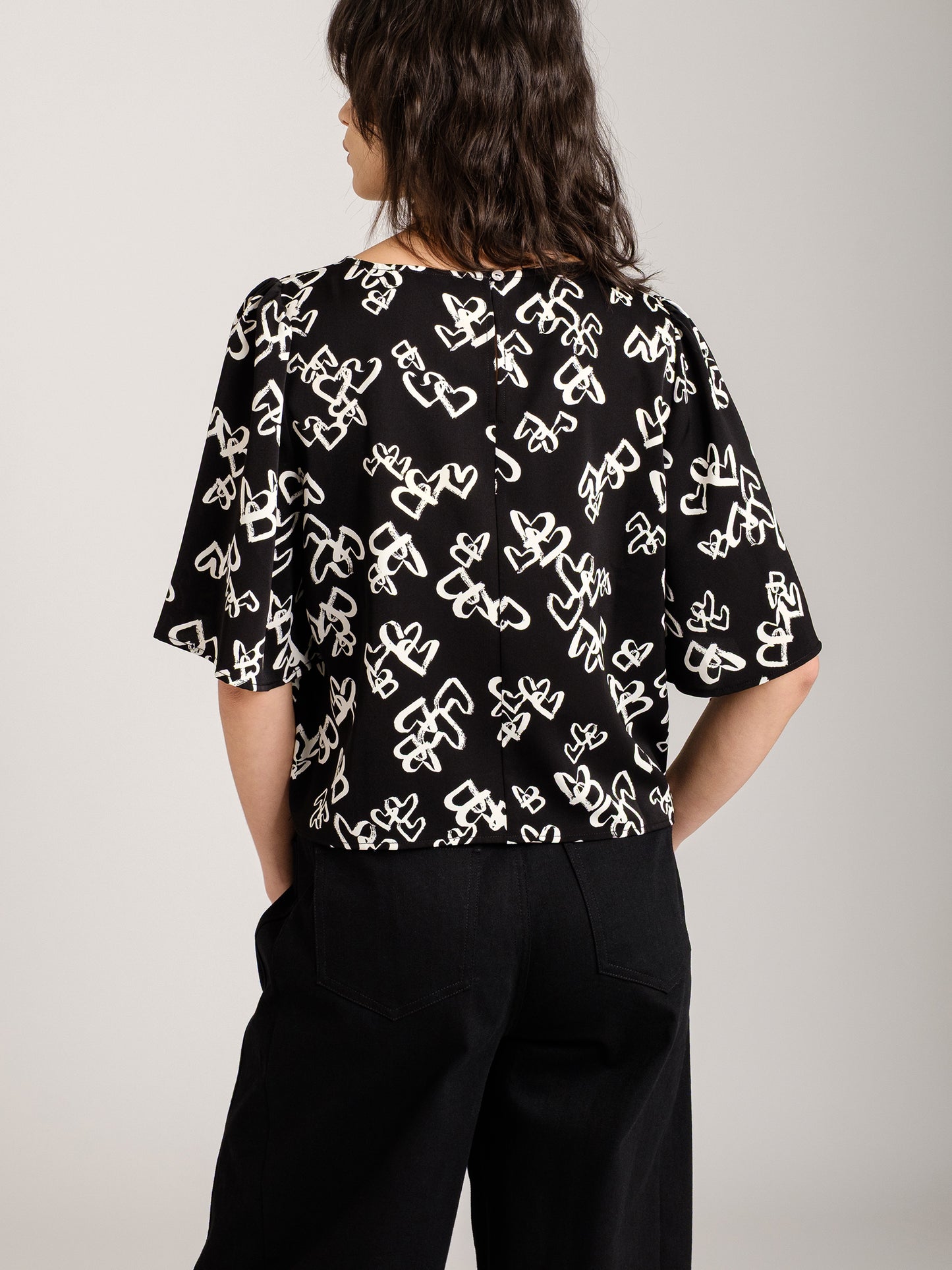 MONK & LOU - Printed Adair Blouse - 