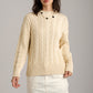 MONK & LOU - Ada Funnel Neck Cable Pullover Sweater - 