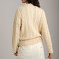 MONK & LOU - Ada Funnel Neck Cable Pullover Sweater - 