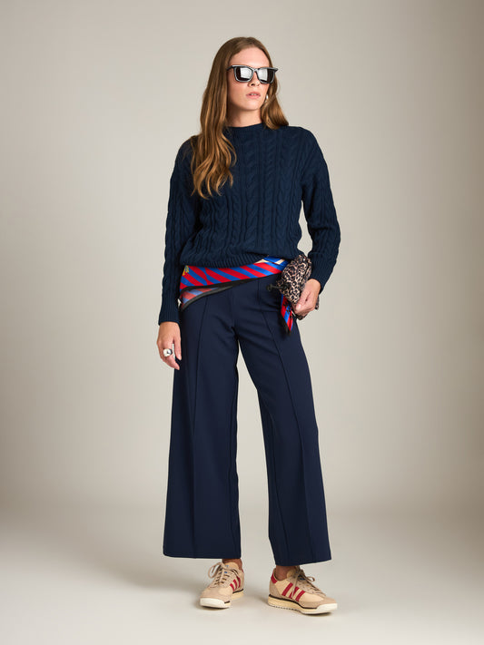 Amy Pintuck Wide Leg Pants