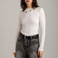 MONK & LOU - Bryony Wide Rib Long Sleeve Top - 