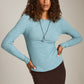 MONK & LOU - Bryony Wide Rib Long Sleeve Top - 