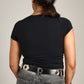 MONK & LOU - Seamless Carina Square Neck Baby Tee - 