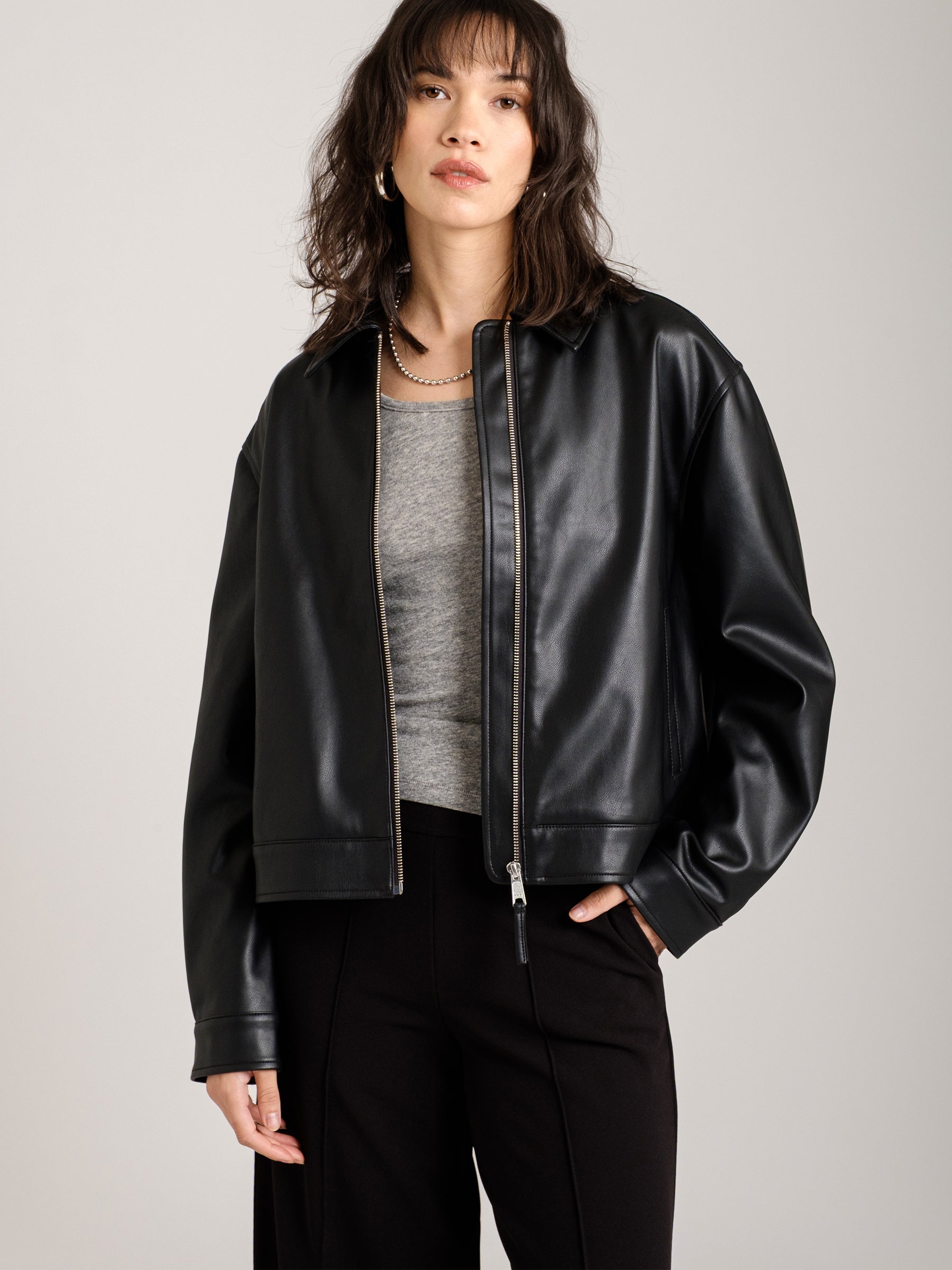 MONK & LOU - Charlize Relaxed Zip Jacket - 