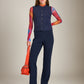 MONK & LOU - Christa Straight Leg Pant - Navy Blue