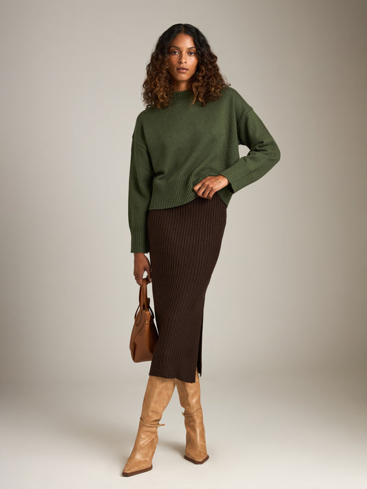 Mara Plush Midi Skirt