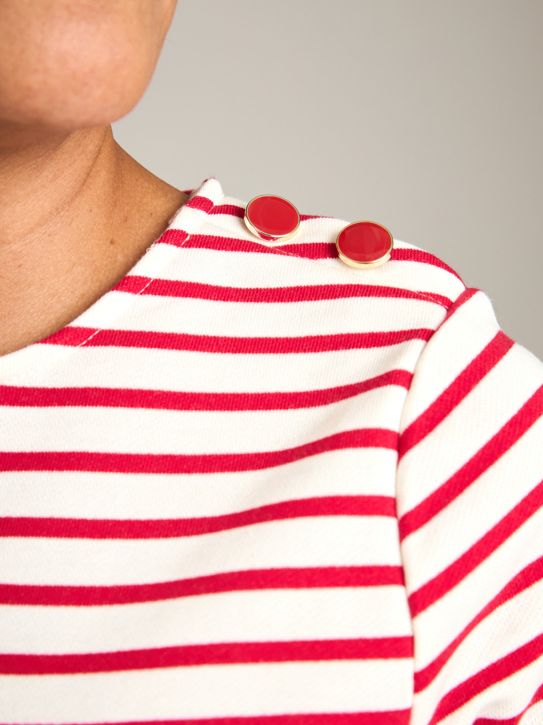 MONK & LOU - Jeri Breton Button Top - 