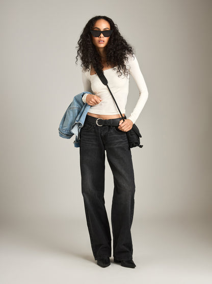 MONK & LOU - Seamless Jorja Square Neck Top - Ivory