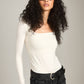 MONK & LOU - Seamless Jorja Square Neck Top - 