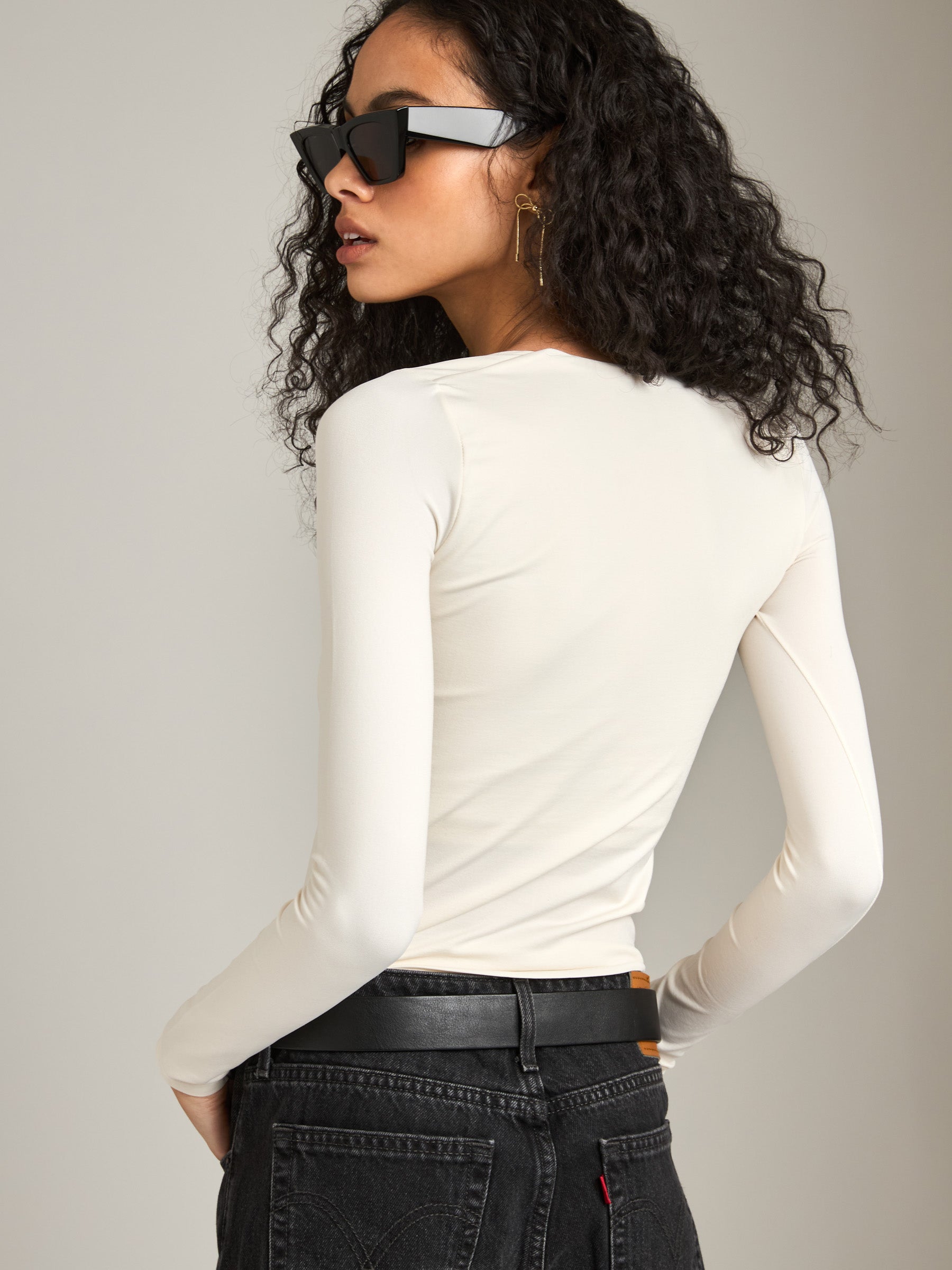MONK & LOU - Seamless Jorja Square Neck Top - 