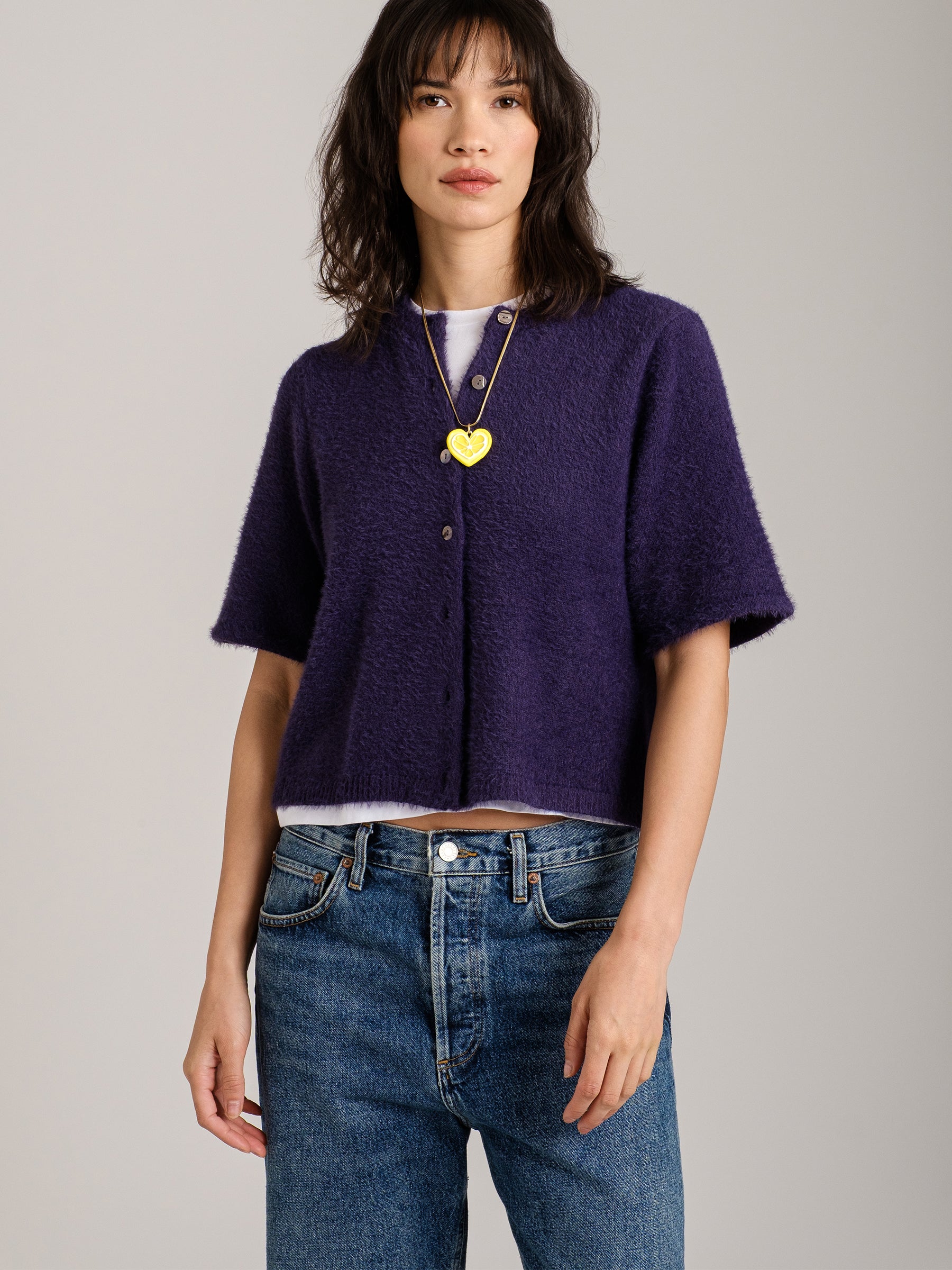 MONK & LOU - Kitty Short Sleeve Cardigan - 