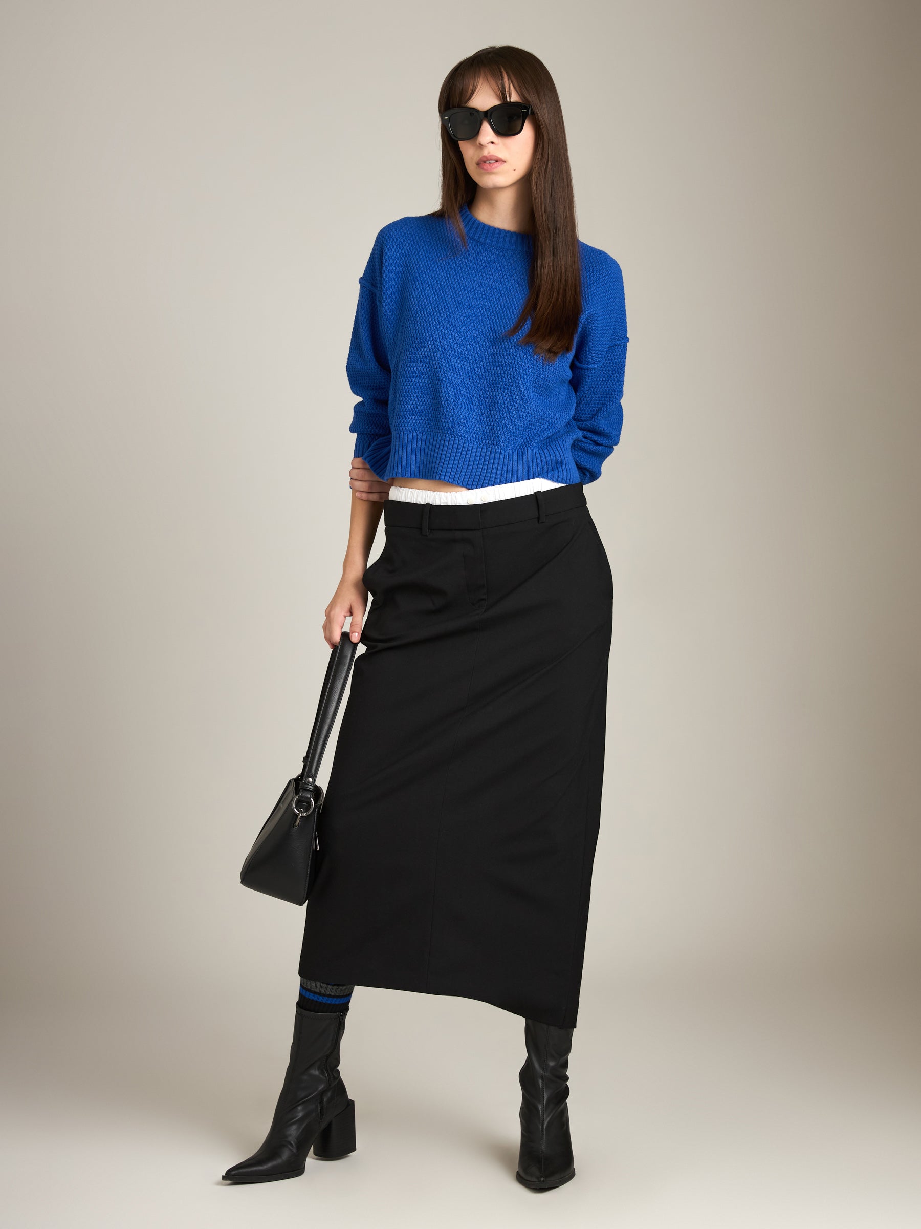 MONK & LOU - Kya Crewneck Pullover - Bluejay