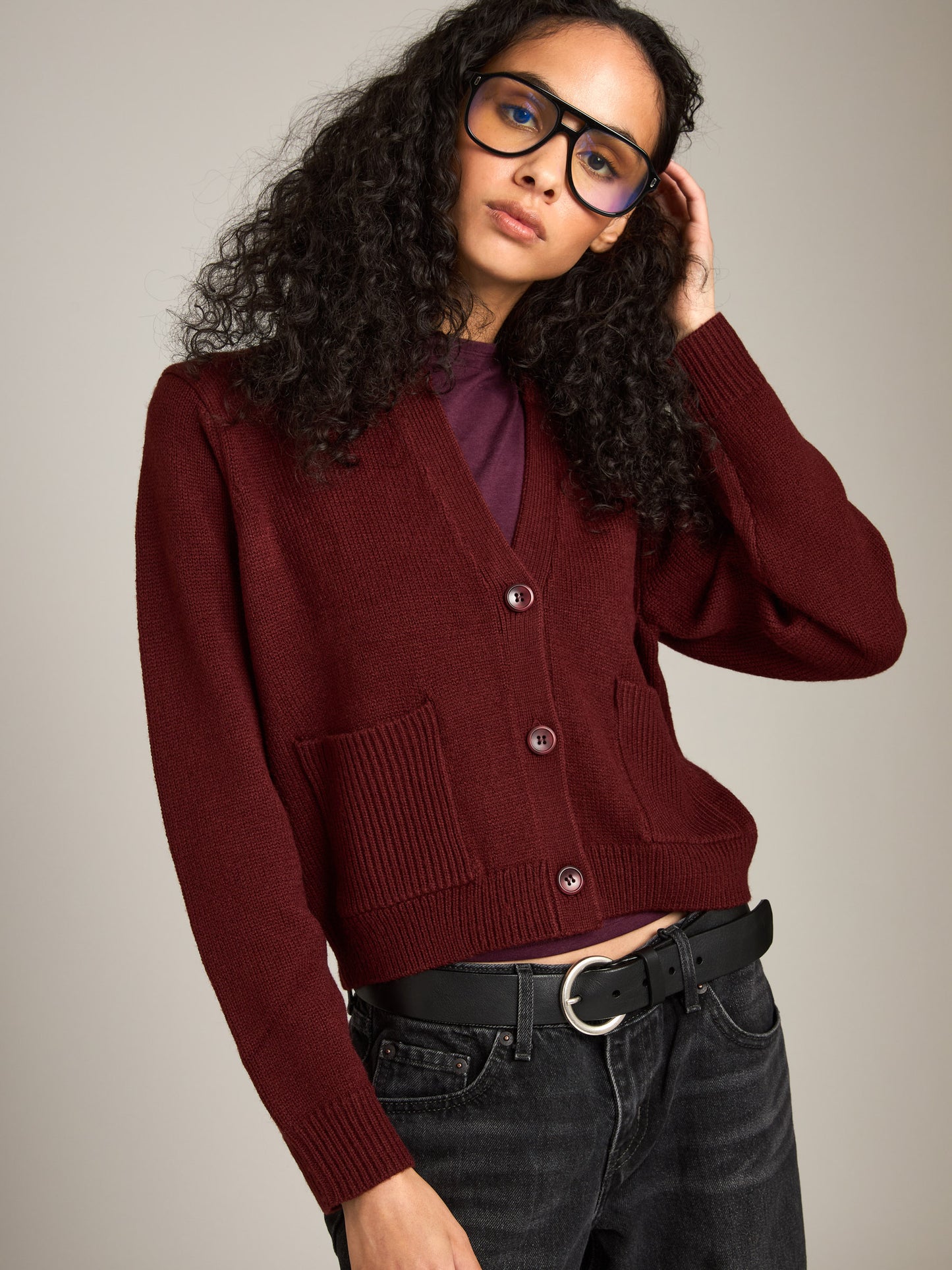 MONK & LOU - Leena Cropped Cardigan - 