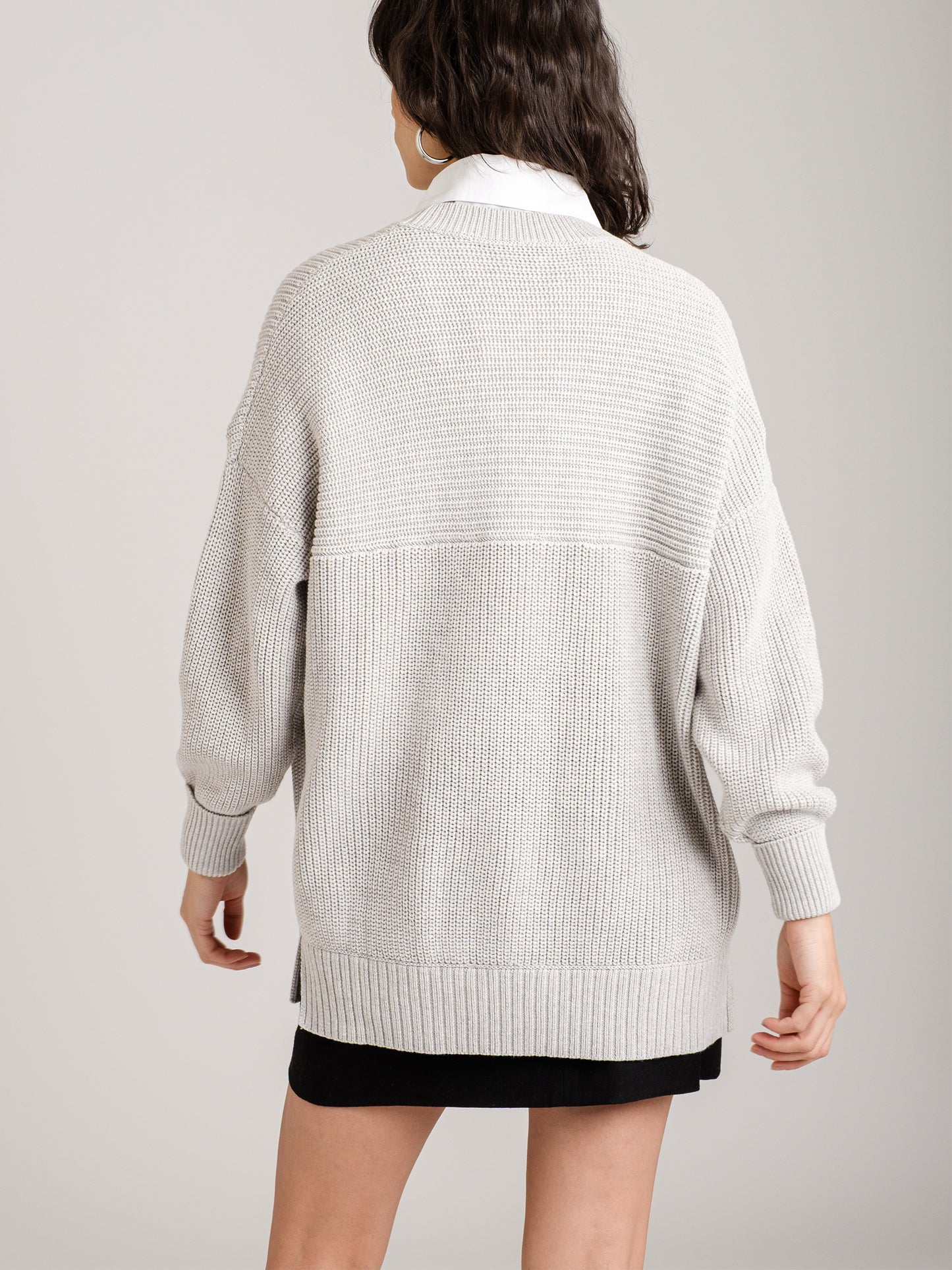 MONK & LOU - Lora Oversized Pullover Tunic Sweater - 