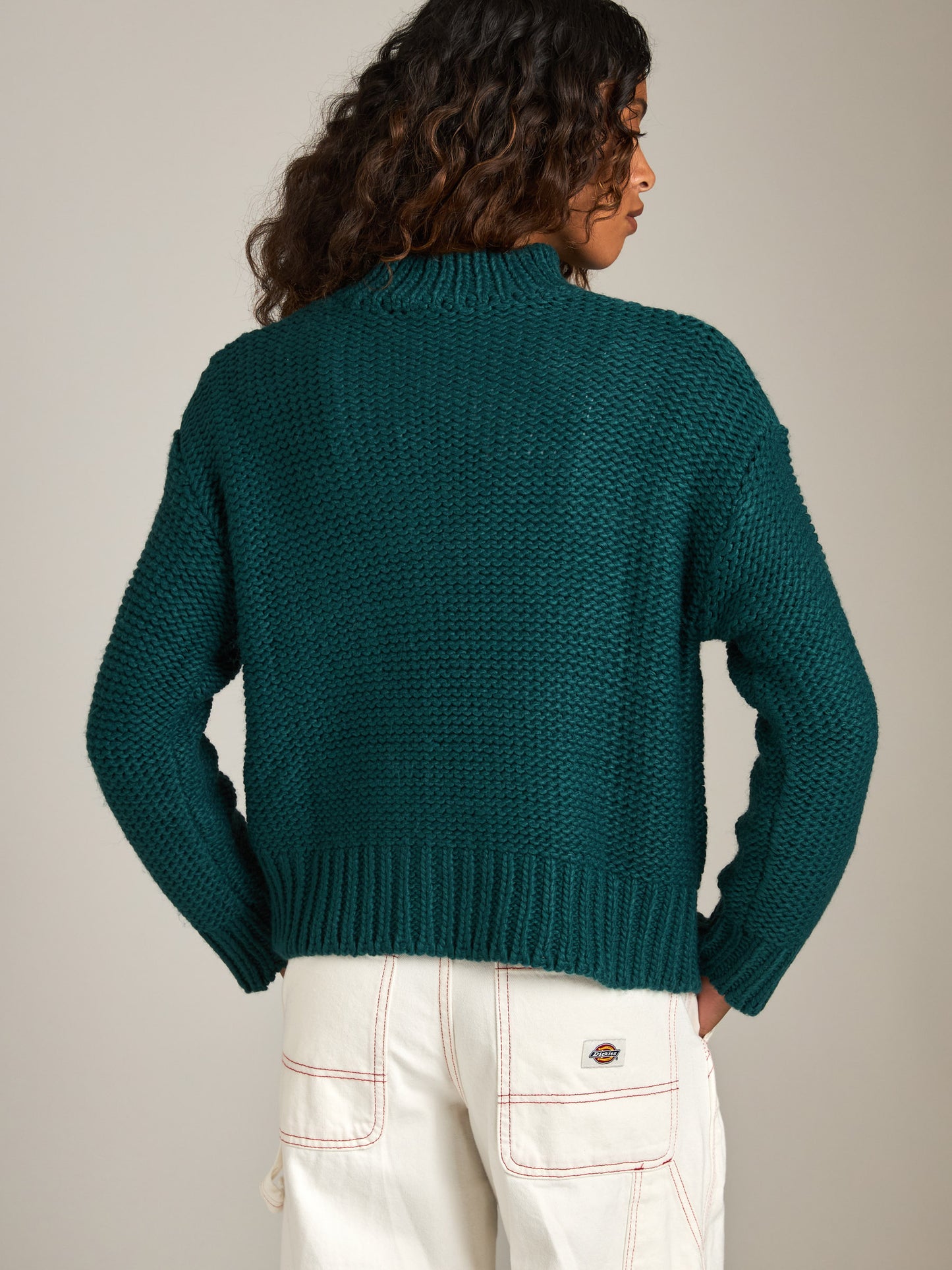 Mily Cable Knit Cropped Pullover Sweater