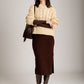 Mily Cable Knit Cropped Pullover Sweater